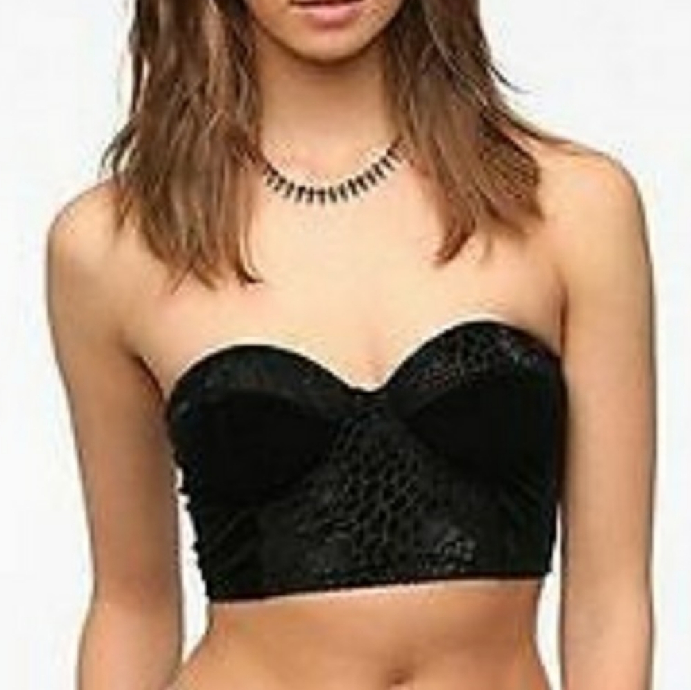 SOLD Urban outfitters velvet burnout corset